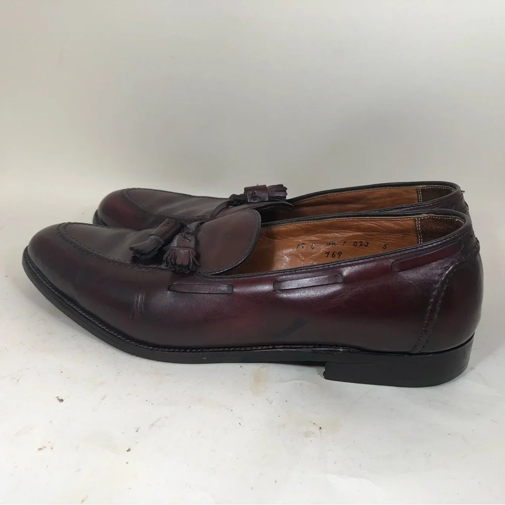 Alden X Brooks Brothers Oxblood Calfskin Tassel Loafers Size 12 C Made In USA